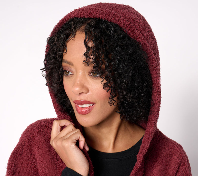 Barefoot Dreams CozyChic Hooded Cardi Wrap — View 13