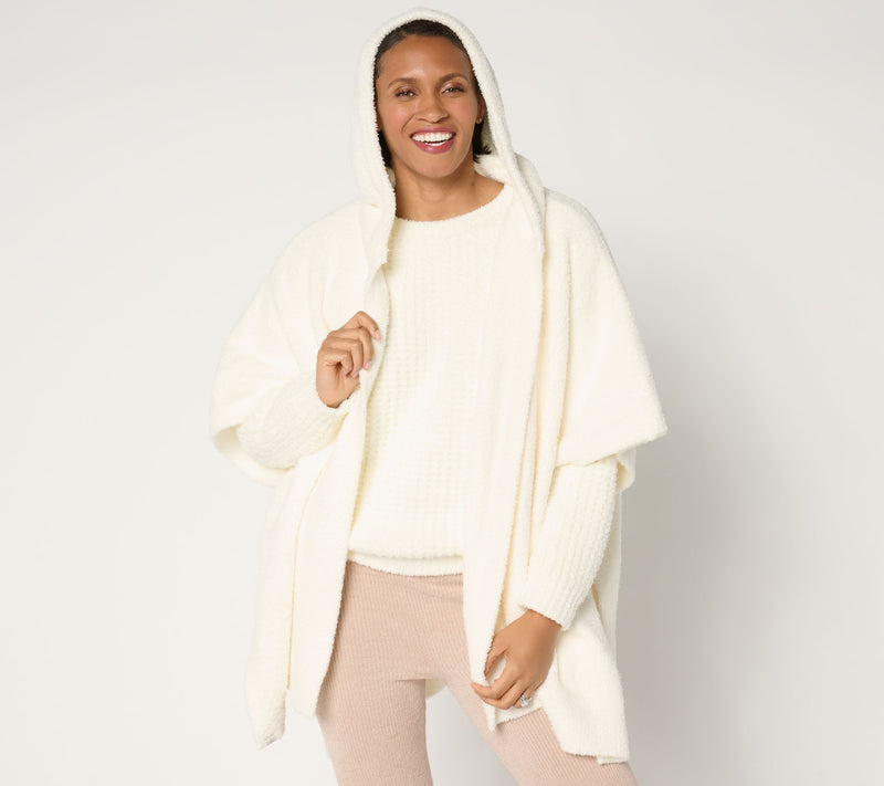 Barefoot Dreams CozyChic Hooded Cardi Wrap — Main view