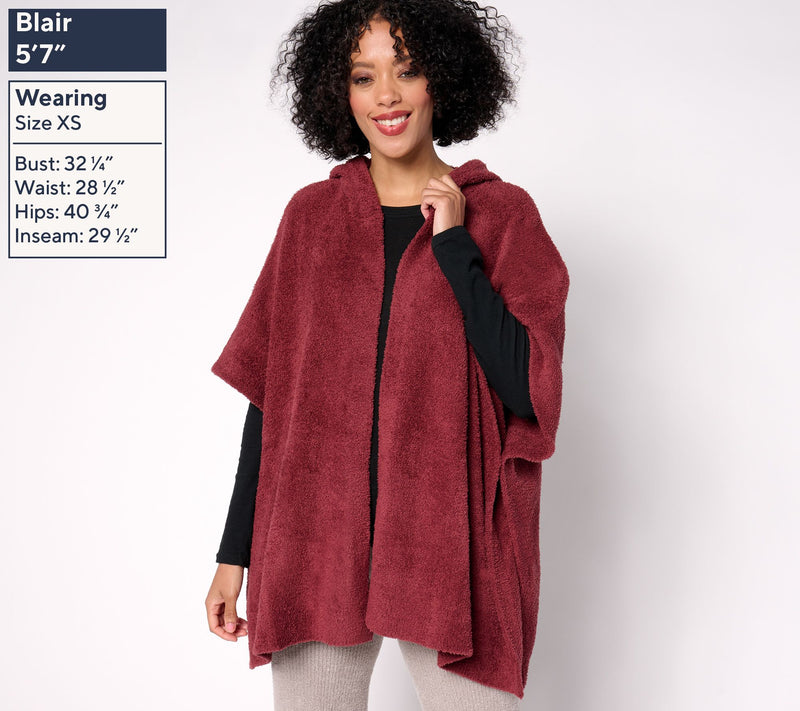 Barefoot Dreams CozyChic Hooded Cardi Wrap — View 10