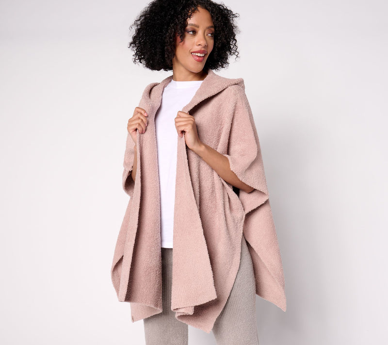 Barefoot Dreams CozyChic Hooded Cardi Wrap — View 7