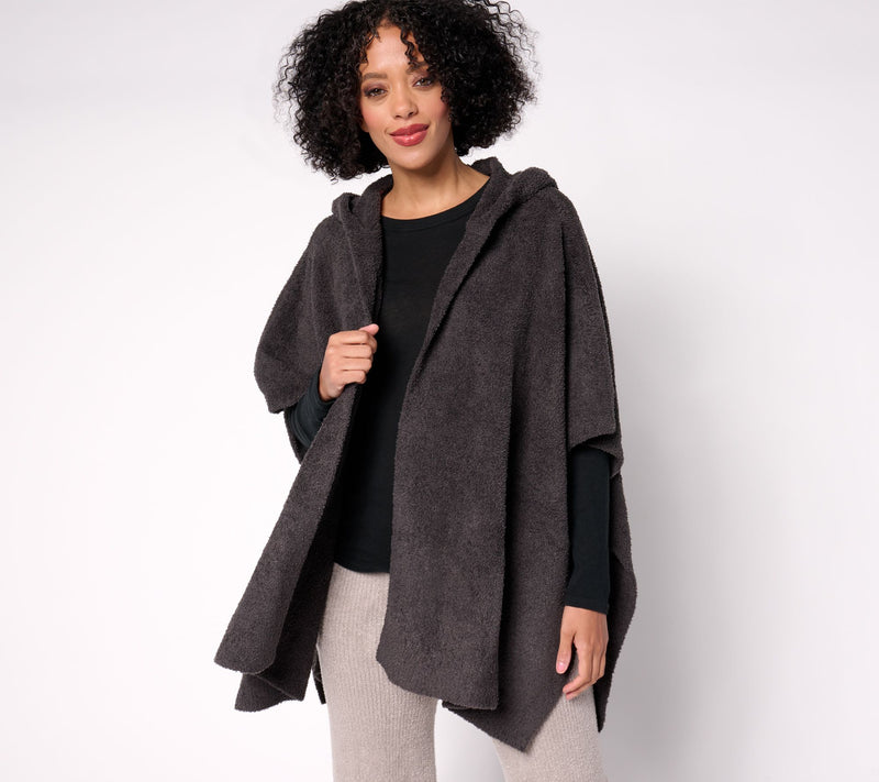 Barefoot Dreams CozyChic Hooded Cardi Wrap — View 9