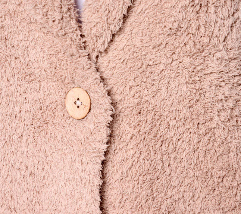 Barefoot Dreams CozyChic Shearling Button Front Jacket — View 13