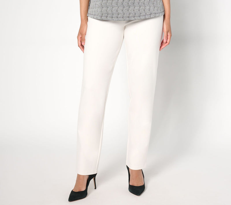 Dennis Basso Petite Straight Leg Ponte Knit Pant — View 9