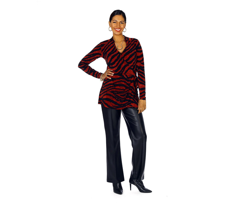 Dennis Basso Italia Knit Faux Wrap Tunic — View 5