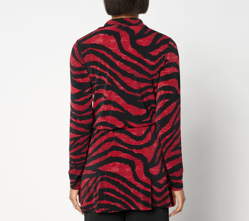 Dennis Basso Italia Knit Faux Wrap Tunic — View 2