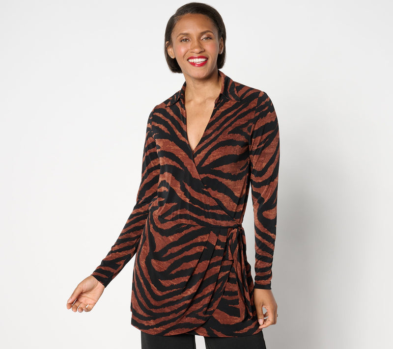 Dennis Basso Italia Knit Faux Wrap Tunic — View 11