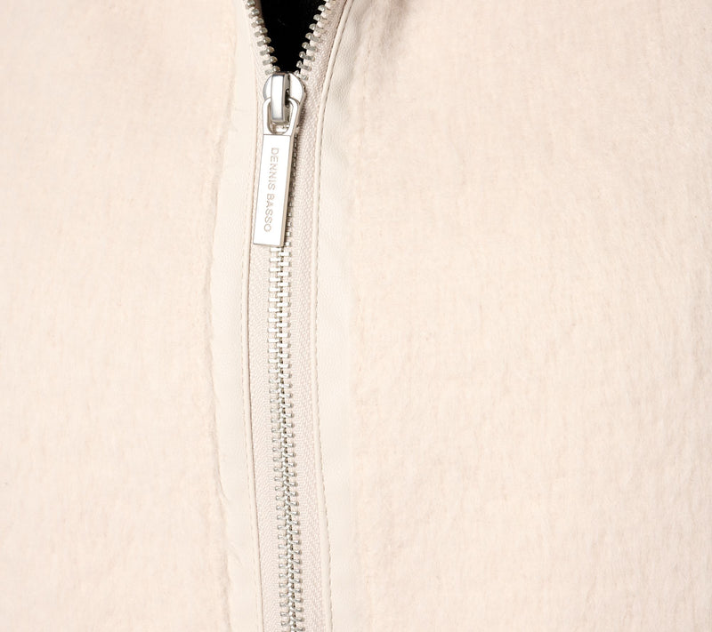 Dennis Basso Long-Hair Melton Faux-Fur Vest — View 8