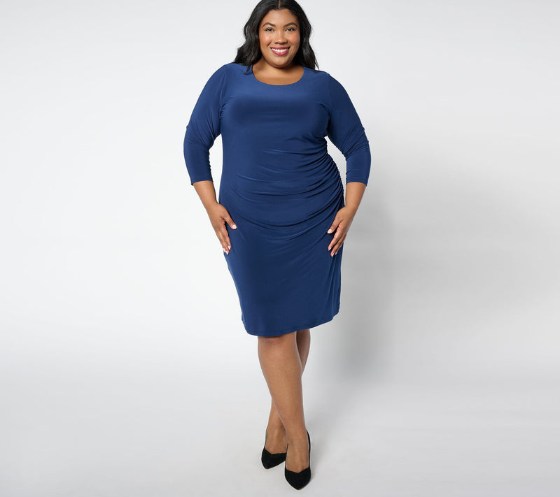 Dennis Basso Regular Italia Knit Ruched Dress — View 7