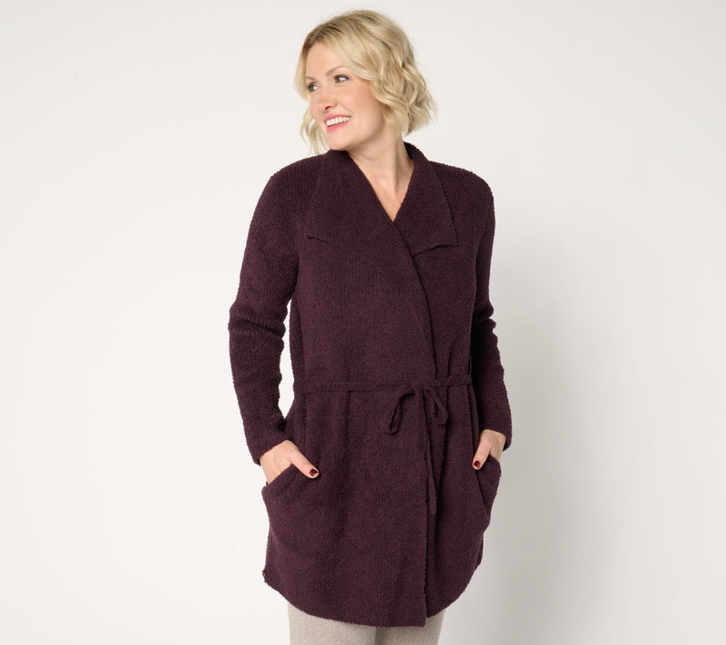 Barefoot Dreams CozyChic Waist Tie Cardi — View 9