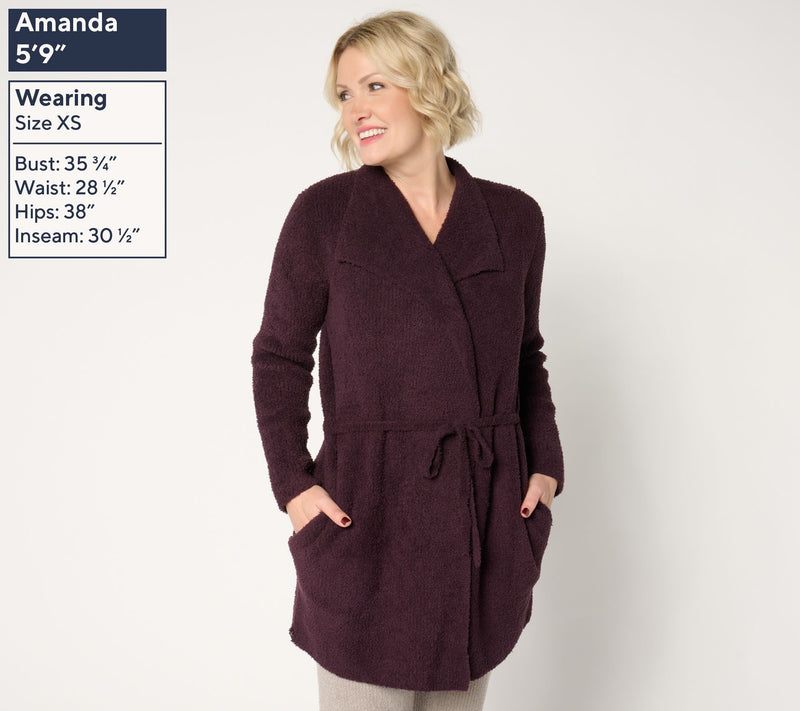 Barefoot Dreams CozyChic Waist Tie Cardi — View 11