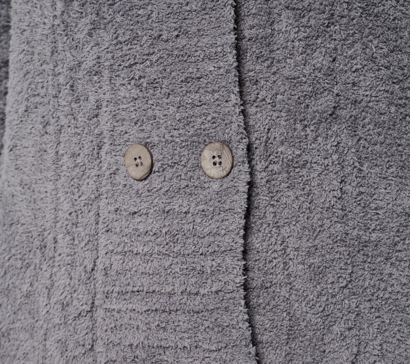 Barefoot Dreams CozyChic Cable Buttoned Cardigan — View 12