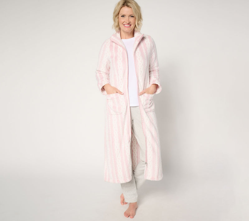 Anne Klein Cable Plush Zip Lounger — View 2