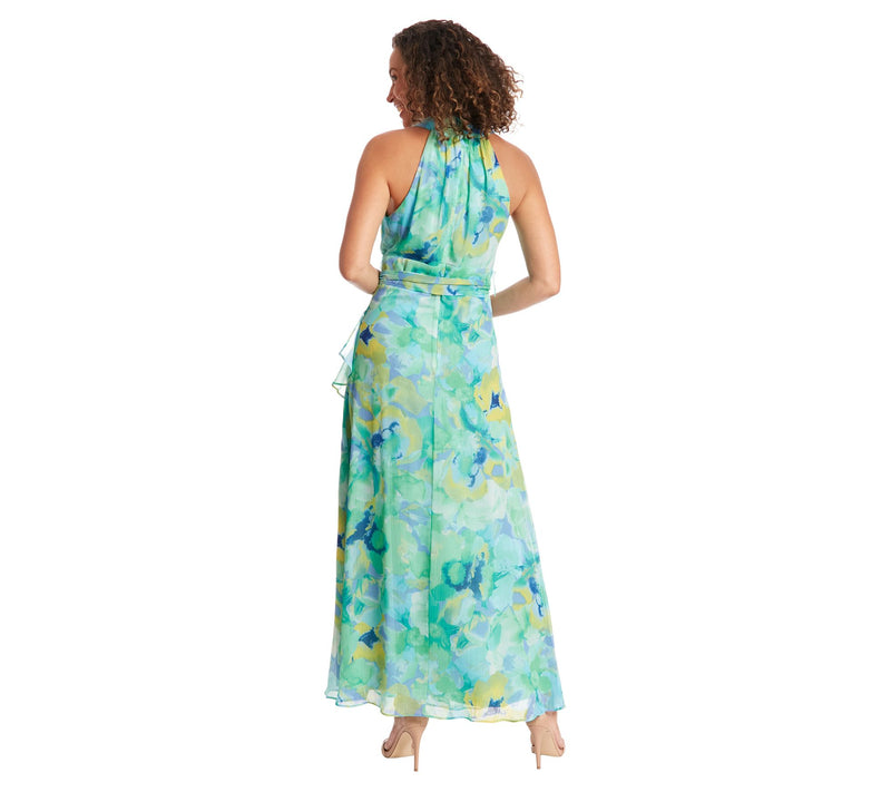 London Times Floral Halter Wrap Dress — View 5