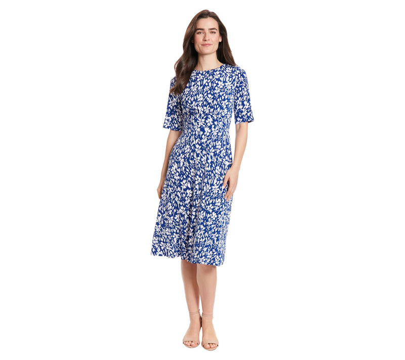 London Times Elbow Sleeve Midi Dress — View 17