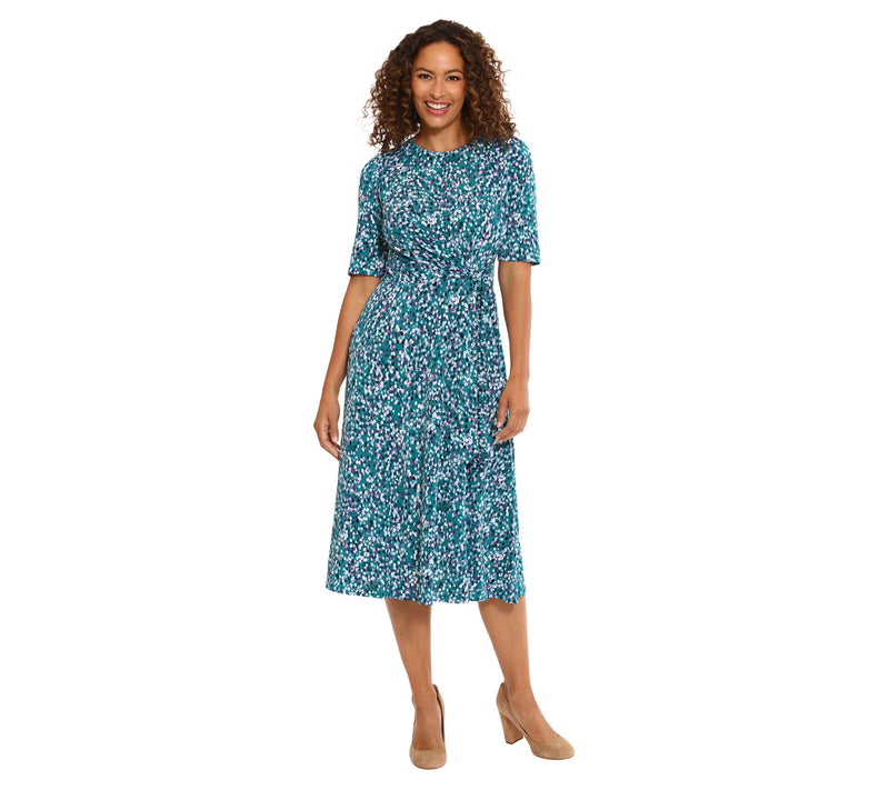 London Times Elbow Sleeve Midi Dress — View 9