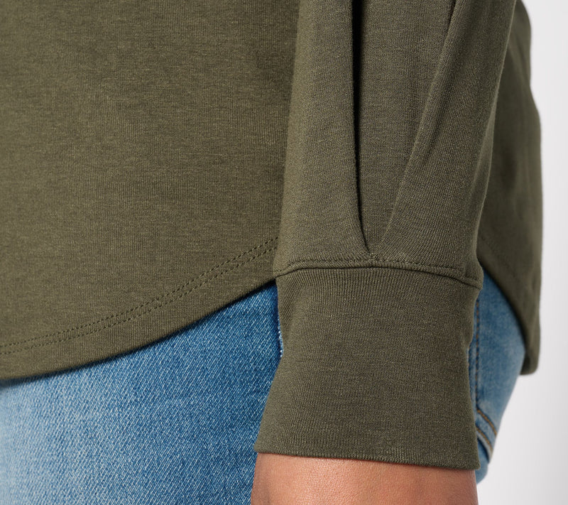 BEAUTIFUL by Lawrence Zarian Refined Knit Notched V-Neck Long Sleeve Top — View 12