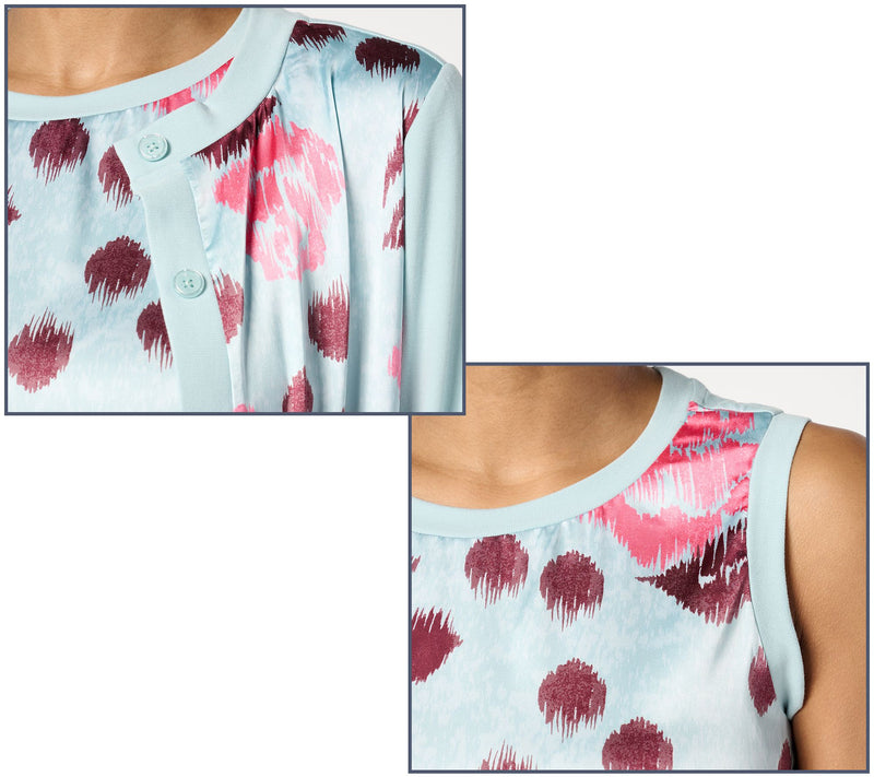 BEAUTIFUL by Lawrence Zarian Refined Knit Mixed Media Printed Twofer — View 5