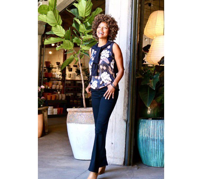 BEAUTIFUL by Lawrence Zarian Refined Knit Mixed Media Printed Twofer — View 8