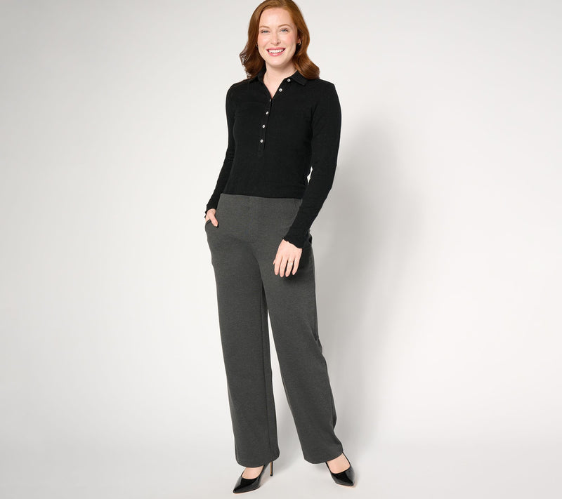 NIC+ZOE Drapey Ponte Wide Leg Pant — View 3
