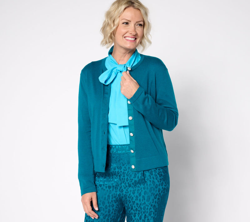 by Stacy London Cardigan with Novelty Buttons — Main view
