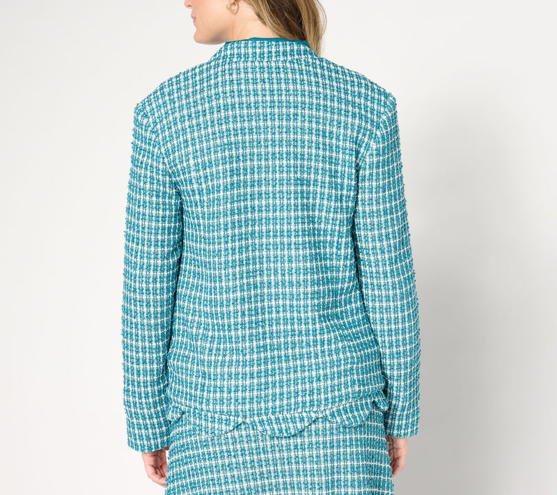 by Stacy London Knit Boucle Scallop Edge Jacket — View 6