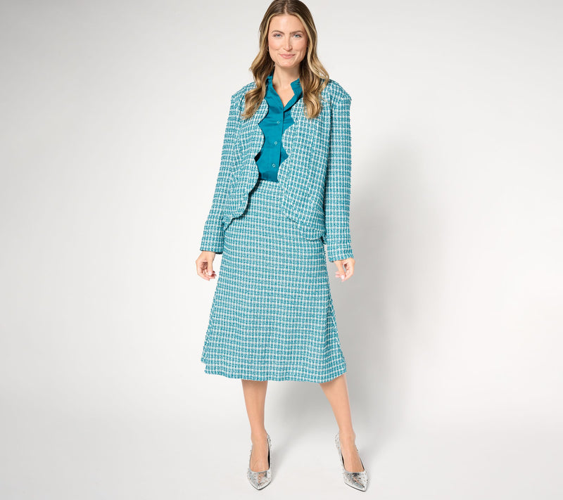 by Stacy London Knit Boucle Scallop Edge Jacket — View 7