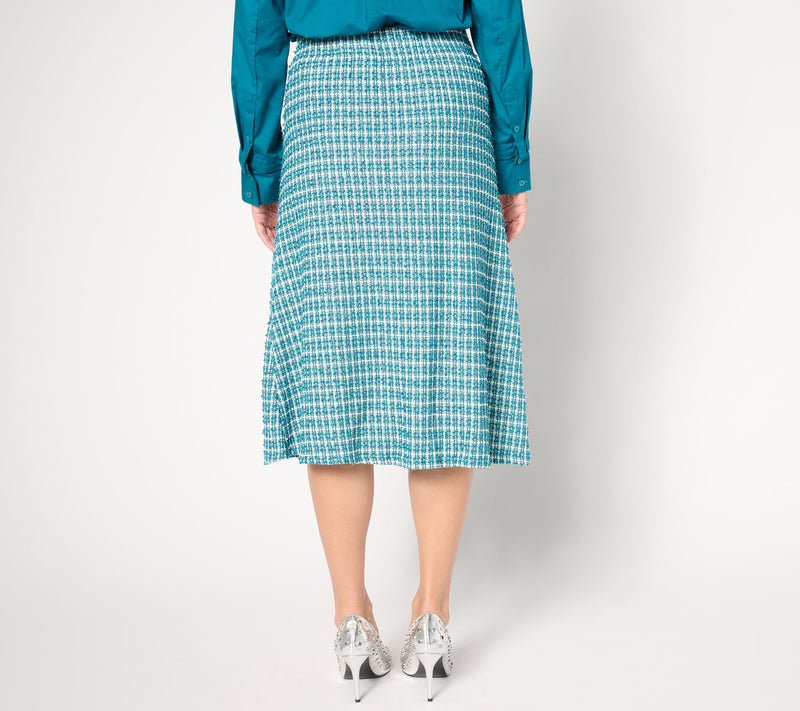 by Stacy London Regular Knit Boucle A-Line Skirt — View 2