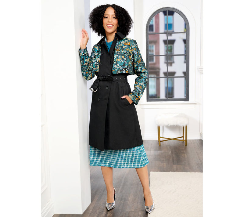 by Stacy London Regular Knit Boucle A-Line Skirt — View 5