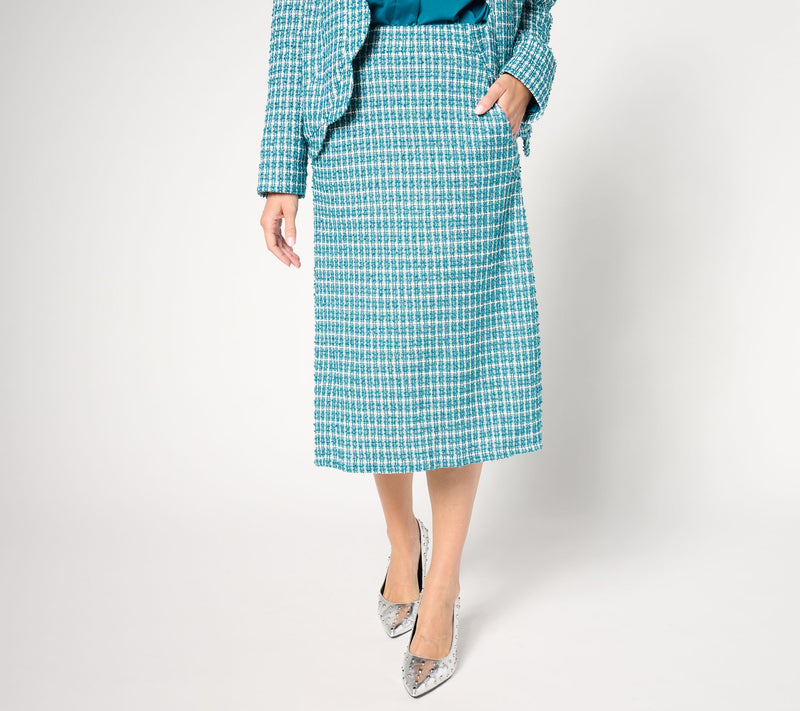 by Stacy London Petite Knit Boucle A-Line Skirt — Main view