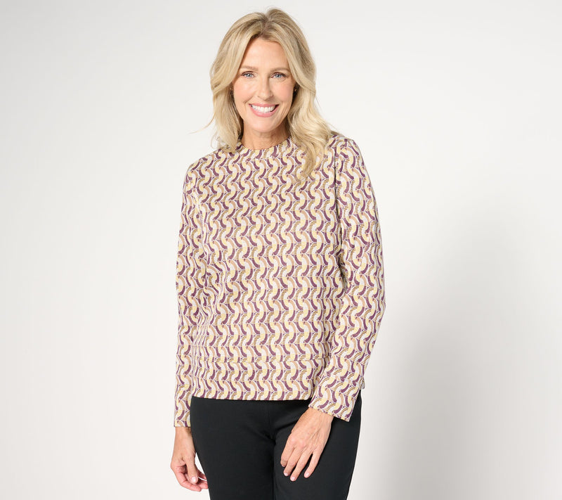 by Stacy London Core Printed Jacquard Top — Main view