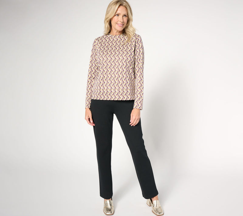 by Stacy London Core Printed Jacquard Top — View 3