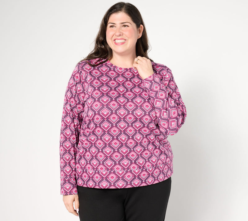 by Stacy London Core Printed Jacquard Top — View 10