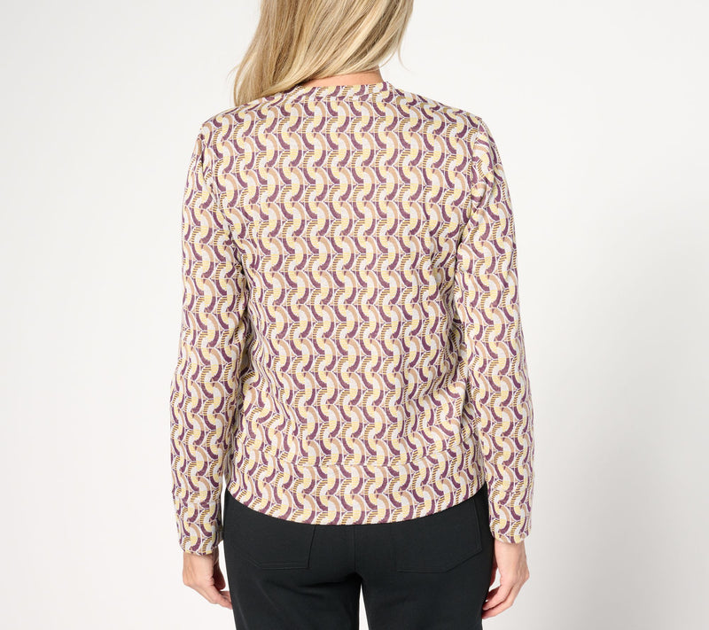 by Stacy London Core Printed Jacquard Top — View 2