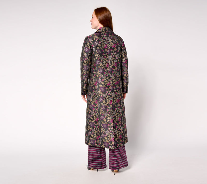 by Stacy London Regular Floral Brocade Topcoat — View 4