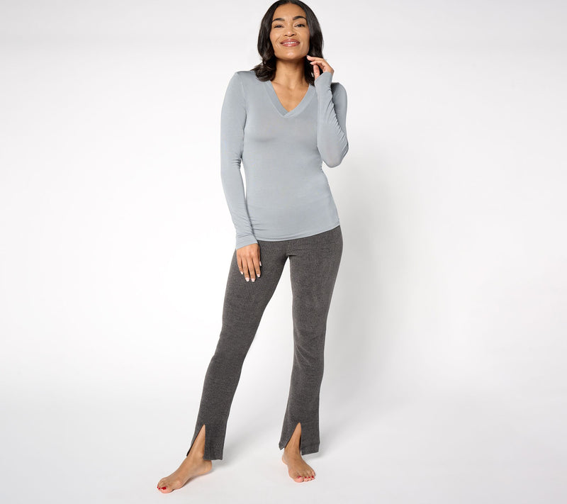 Barefoot Dreams Modal Double V-Neck Tee — View 12