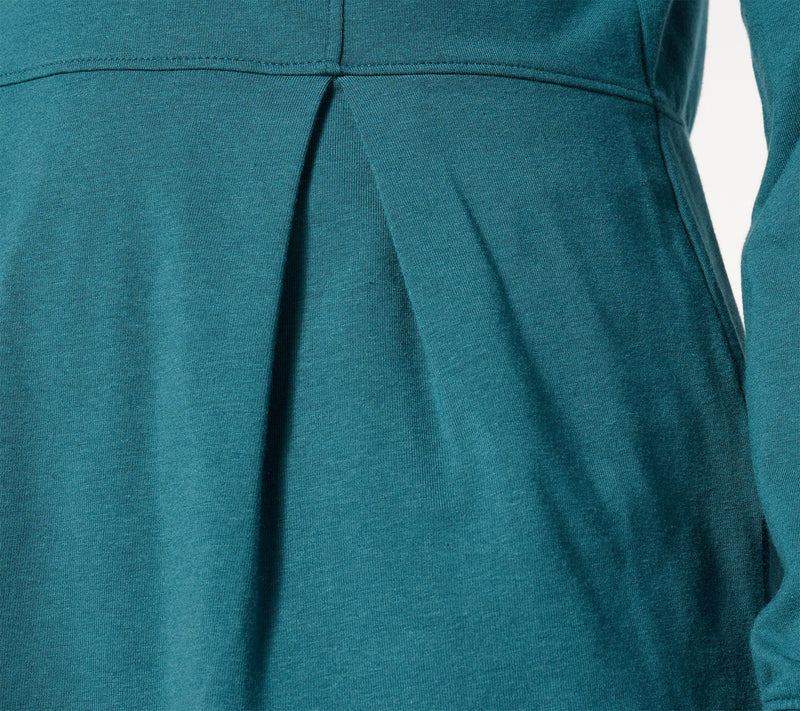 Belle by Kim Gravel TripleLuxe Knit Fit & Flare Hooded Top — View 4