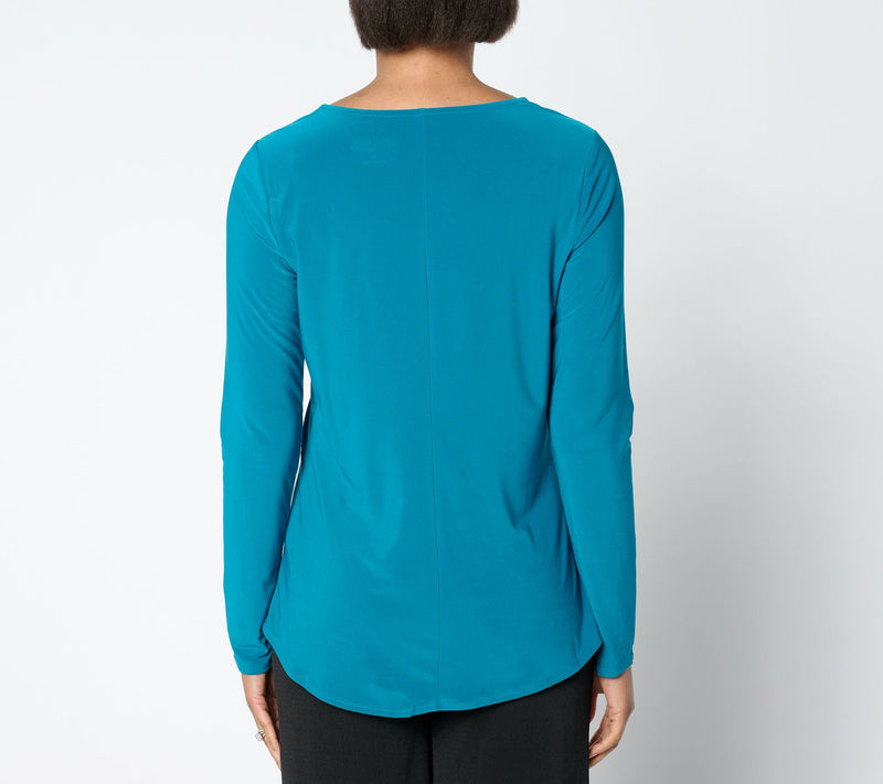 Women with Control Como Jersey Knot Front Top — View 2