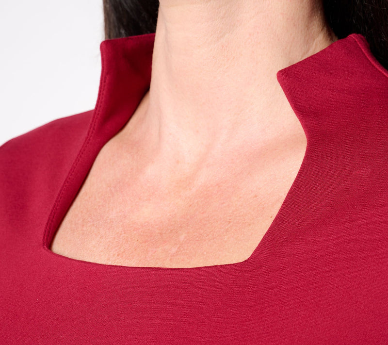 Women with Control Luxe Ponte Square Neck Top — View 10