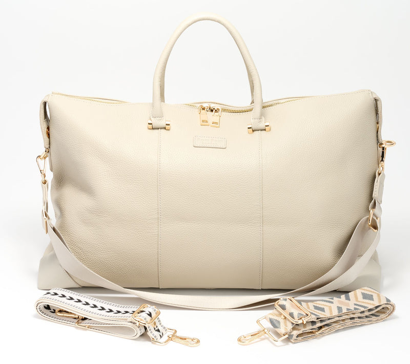 Pom Pom London Leather Weekend Bag with Multi-Straps — Main view