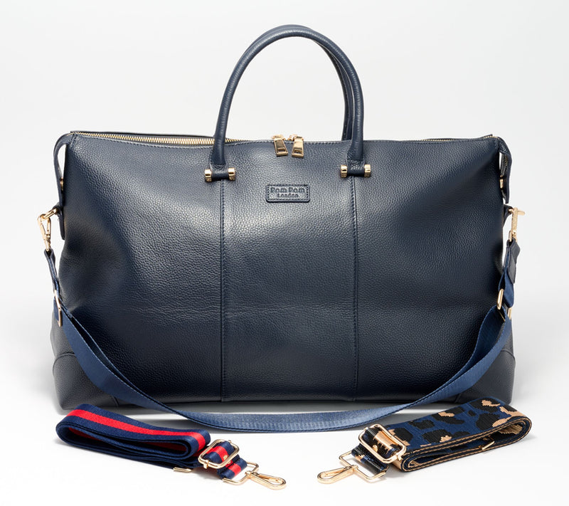 Pom Pom London Leather Weekend Bag with Multi-Straps — View 7