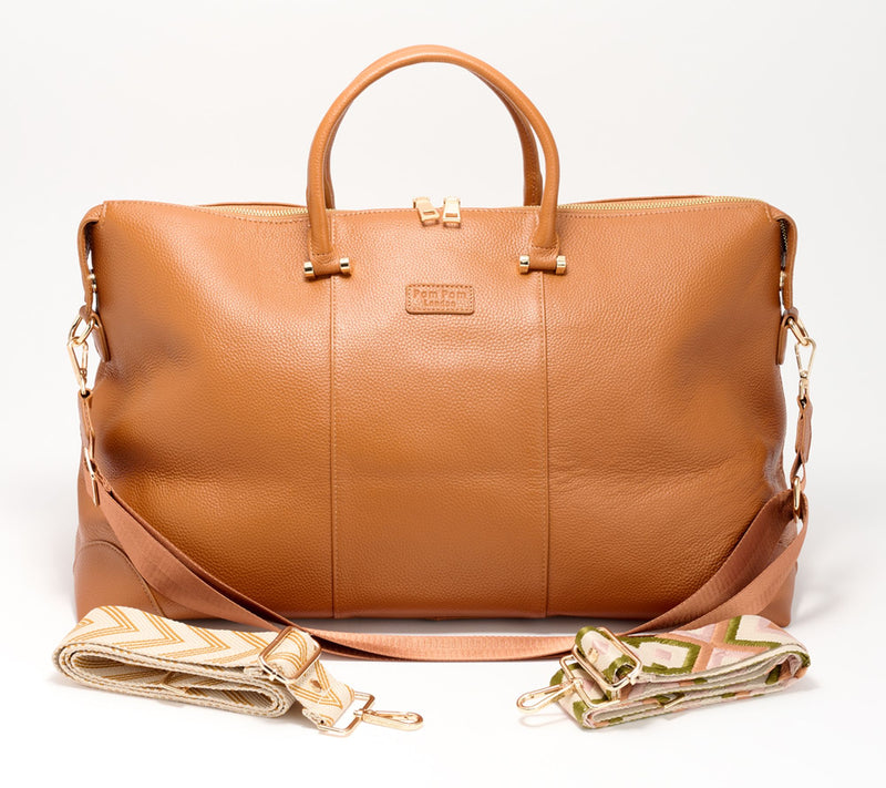 Pom Pom London Leather Weekend Bag with Multi-Straps — View 5