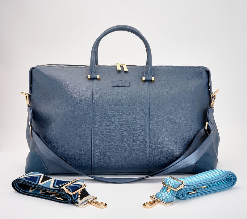 Pom Pom London Leather Weekend Bag with Multi-Straps — View 20