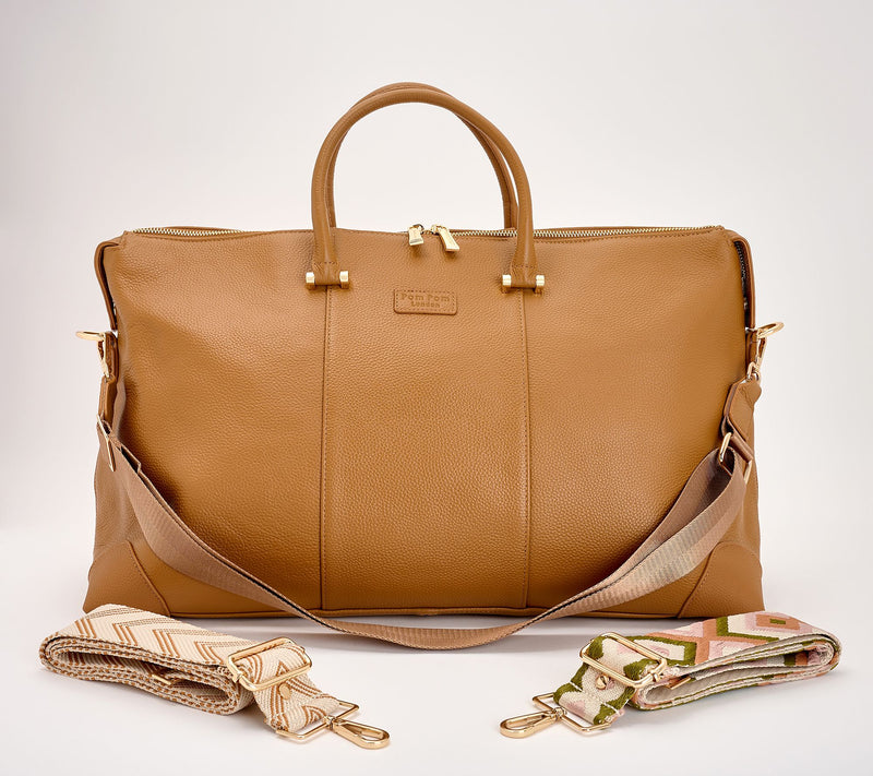 Pom Pom London Leather Weekend Bag with Multi-Straps — View 11
