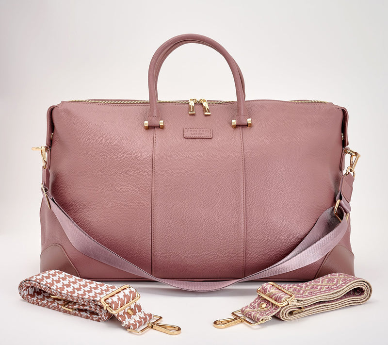 Pom Pom London Leather Weekend Bag with Multi-Straps — View 22