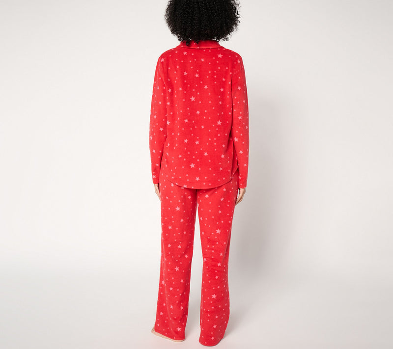 Cuddl Duds Tall Fleecewear with Stretch Notch Collar PJ Set — View 16