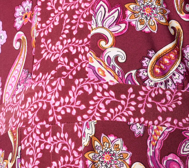 Susan Graver Regular Printed Liquid Knit Split Neck Midi Dress — View 12