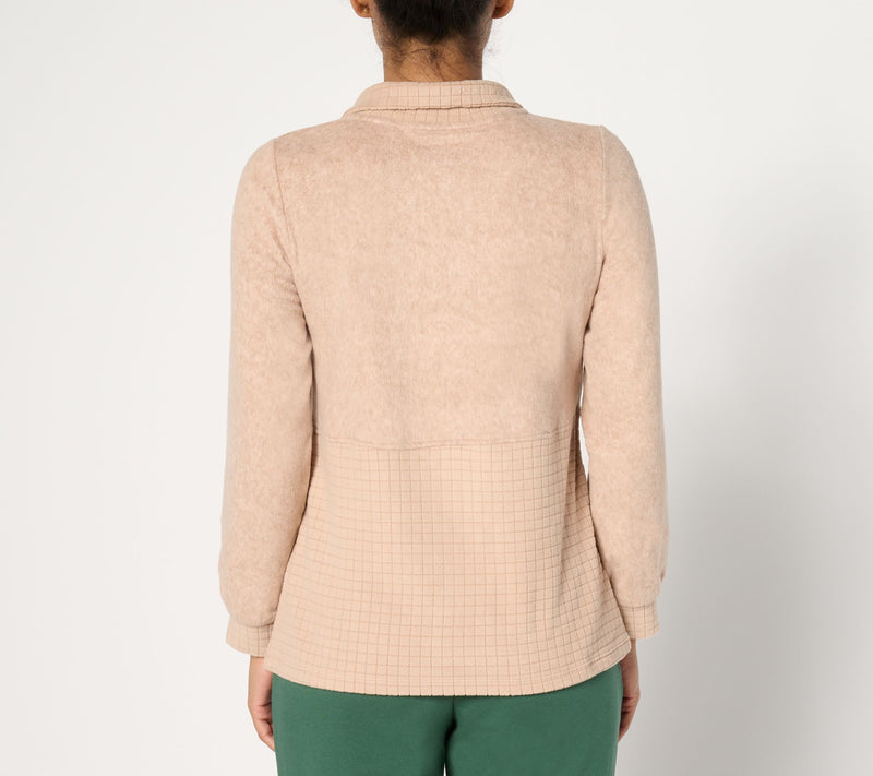Cuddl Duds Fleecewear with Stretch Snap Front Pullover — View 16