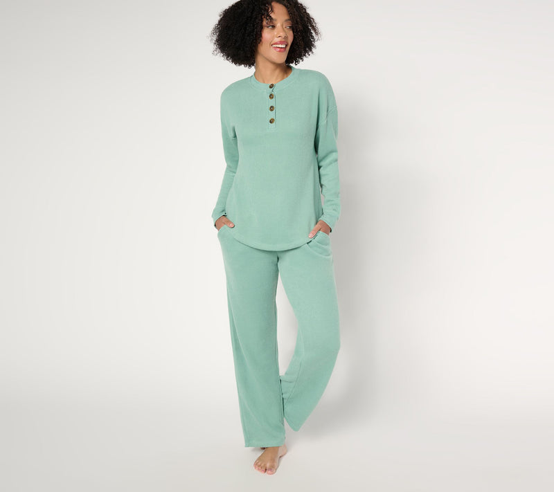 Cuddl Duds Jersey Back Sweater Lounge Pant — View 5