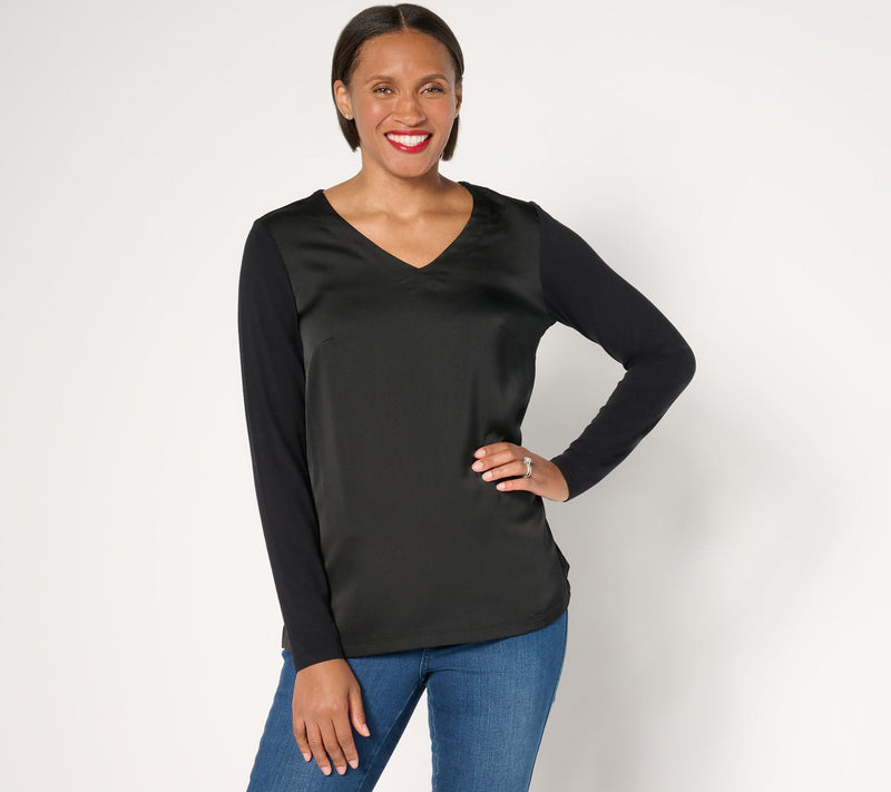 Belle by Kim Gravel Mixed Media Sateen Front Top — View 13