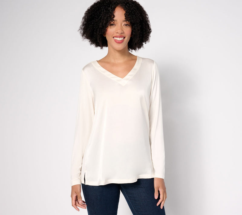 Belle by Kim Gravel Mixed Media Sateen Front Top — View 5